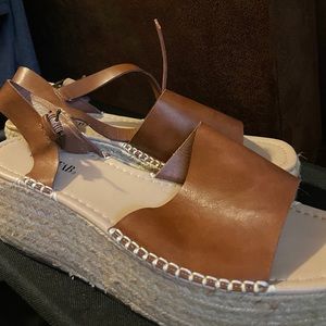 Just fab brown wedge shoes